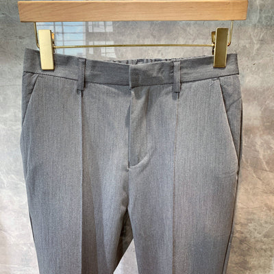 Men's Casual Cropped Trousers Straight Trousers