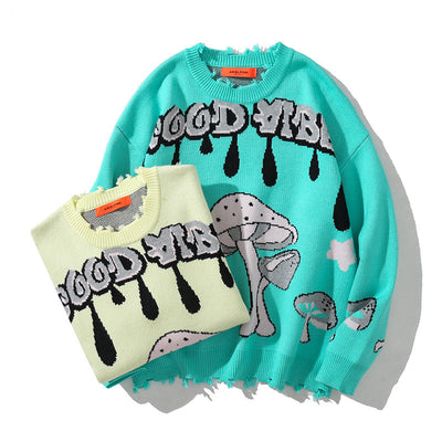 Women's Sweater Urban Casual Printing Knit Pullover