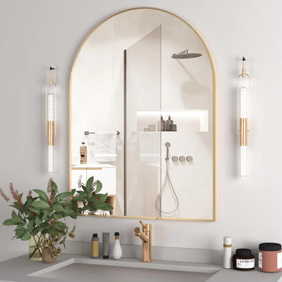 NEUWEABY Arched Wall Mirror for Bathroom