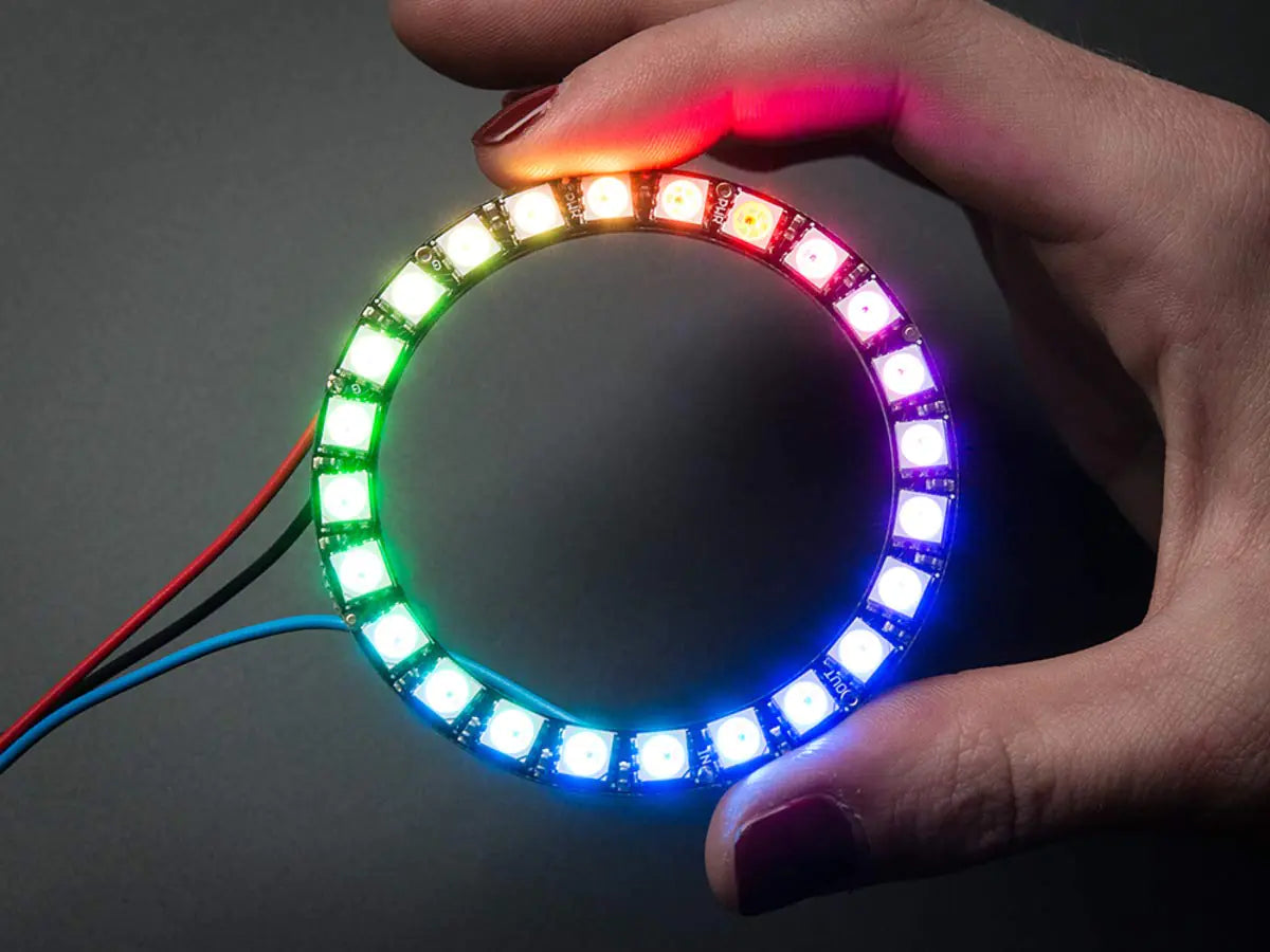 Adafruit 100226 24 RGB Neopixel LED Ring with Integrated Drivers